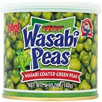 Hapi Hot Wasabi Peas- 4.9-Ounce Tins (Pack of 8)